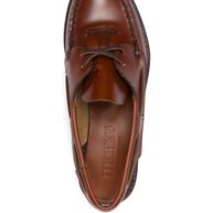 HEREU  Saler Leather Slingback Loafers - Leather Brown
