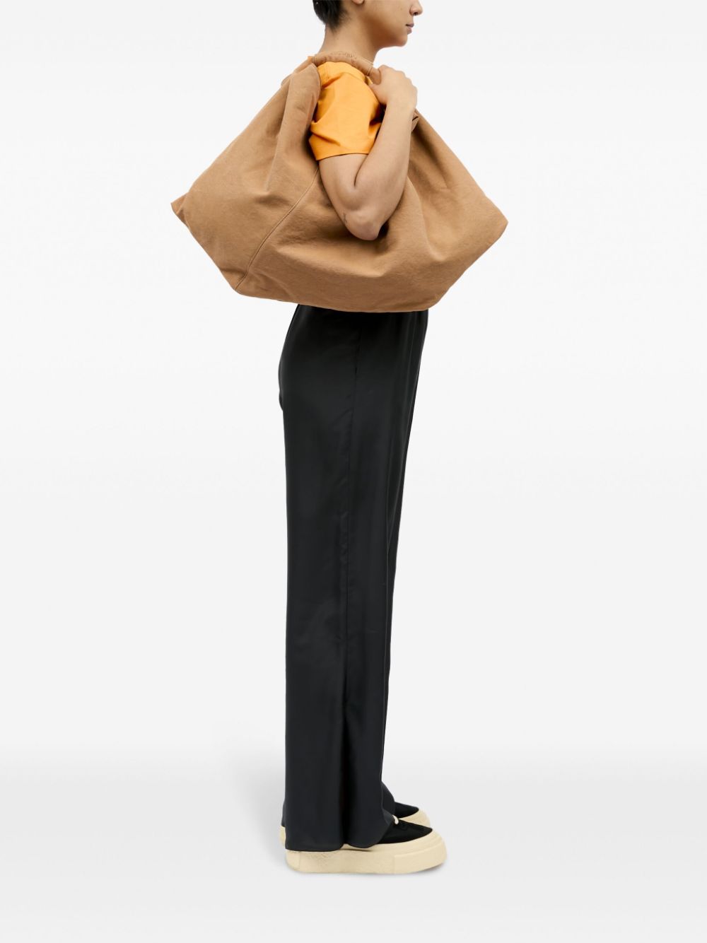 MM6 Maison Margiela Draped Japanese Bag In Brown