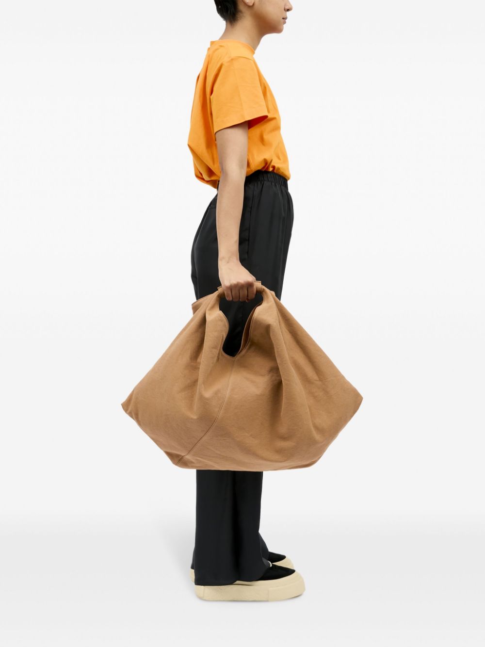 MM6 Maison Margiela Draped Japanese Bag In Brown