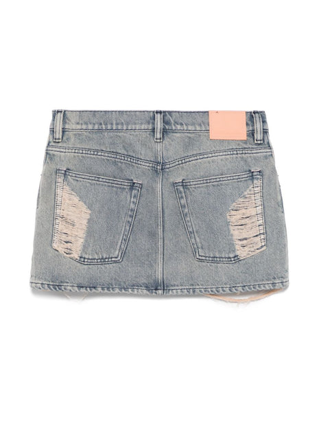 Acne Studios Denim Mini Skirt In Blue