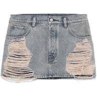 Acne Studios Denim Mini Skirt In Blue