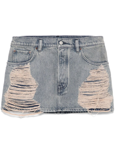Acne Studios Denim Mini Skirt In Blue