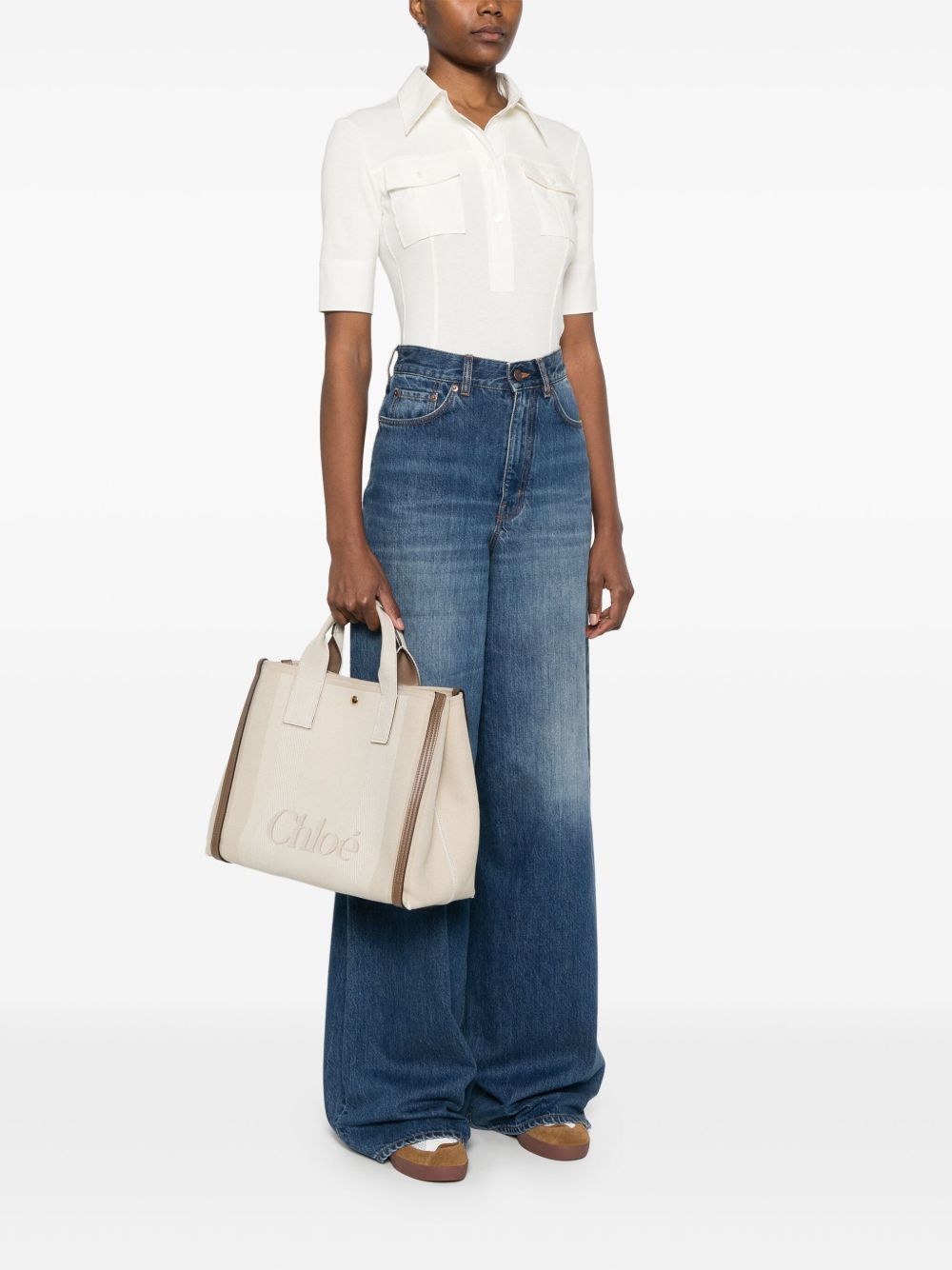 Chloè Carry Canvas Tote Bag