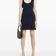 COURREGES PRE '90's Rib Mini Dress In Blue