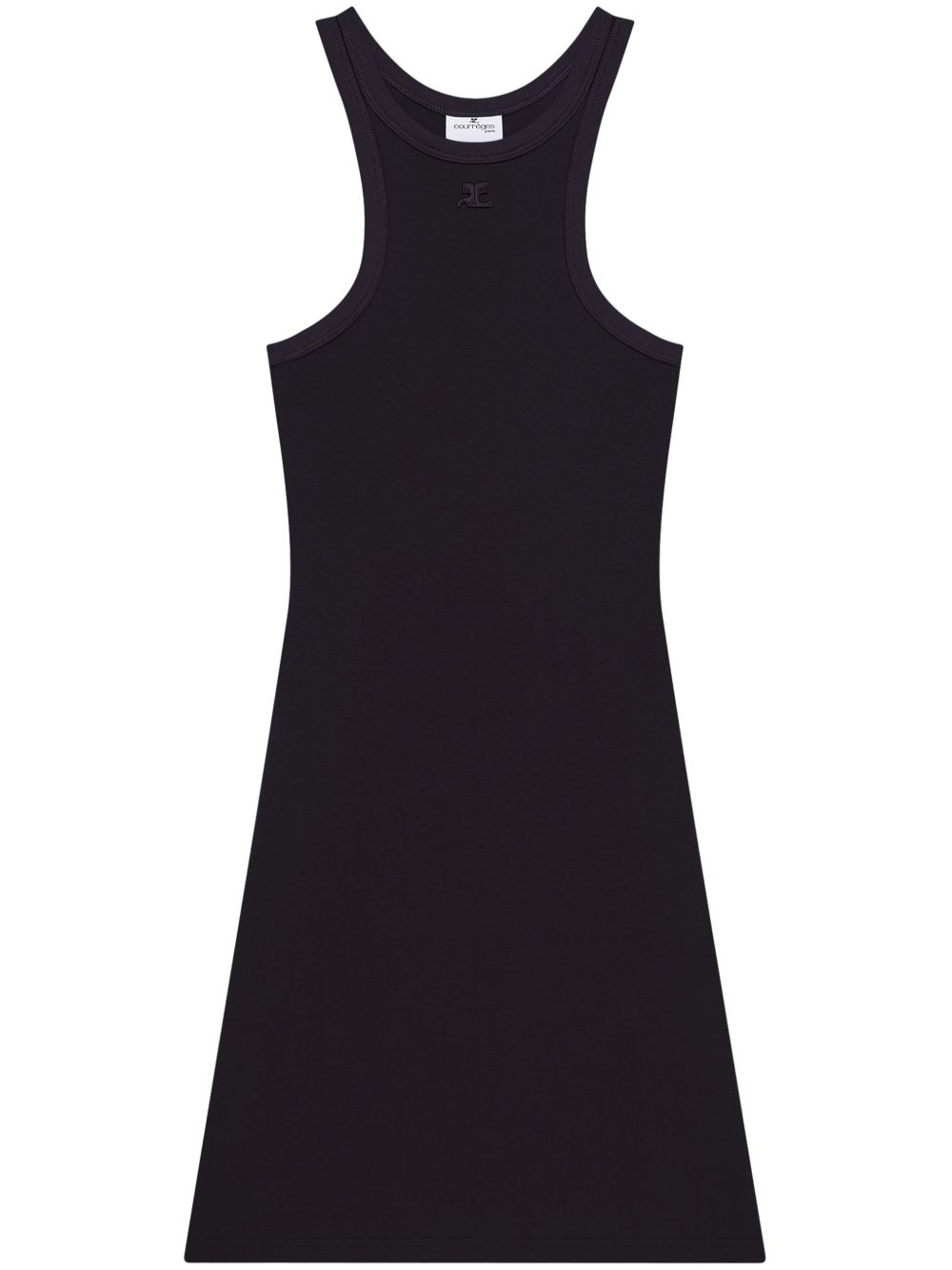 COURREGES PRE Scuba Racerback Mini Dress In Black
