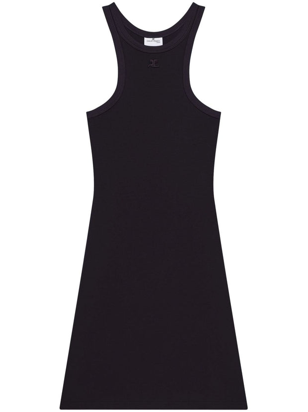 COURREGES PRE Scuba Racerback Mini Dress In Black