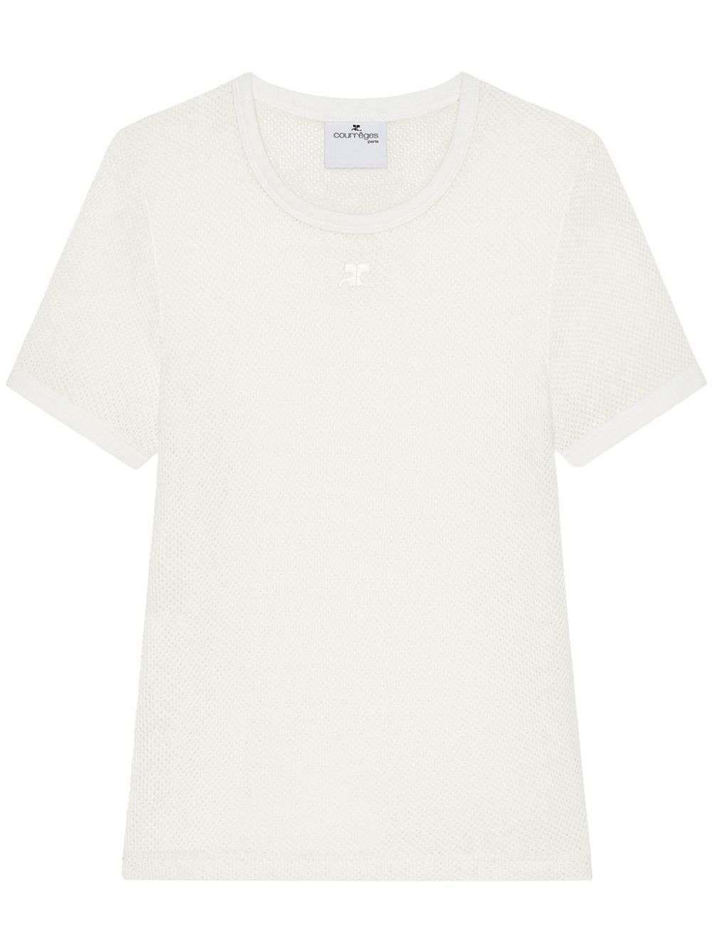 COURREGES PRE Logo Crew Neck T-shirt In White