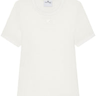 COURREGES PRE Logo Crew Neck T-shirt In White