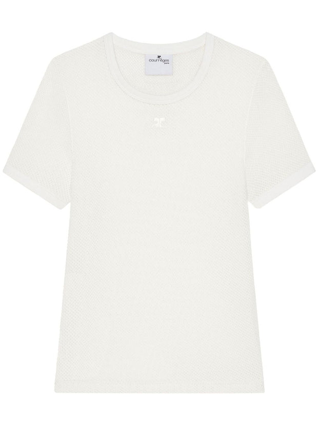COURREGES PRE Logo Crew Neck T-shirt In White