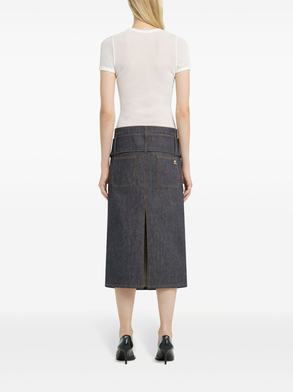 COURREGES PRE Logo Crew Neck T-shirt In White