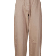 STUDIO NICHOLSON PRE Chalco Wide Leg Cropped Jeans In Camel