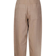 STUDIO NICHOLSON PRE Chalco Wide Leg Cropped Jeans In Camel