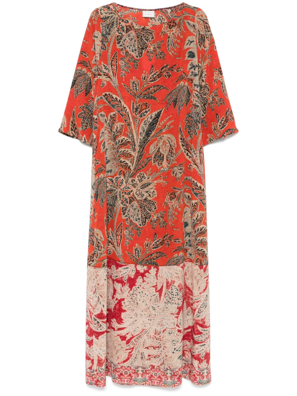 Pierre Louis Mascia Floral Print Silk Maxi Dress