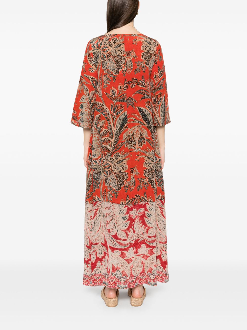 Pierre Louis Mascia Floral Print Silk Maxi Dress