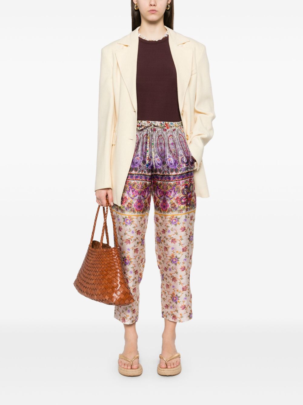 Pierre Louis Mascia SIlk Trousers In Purple