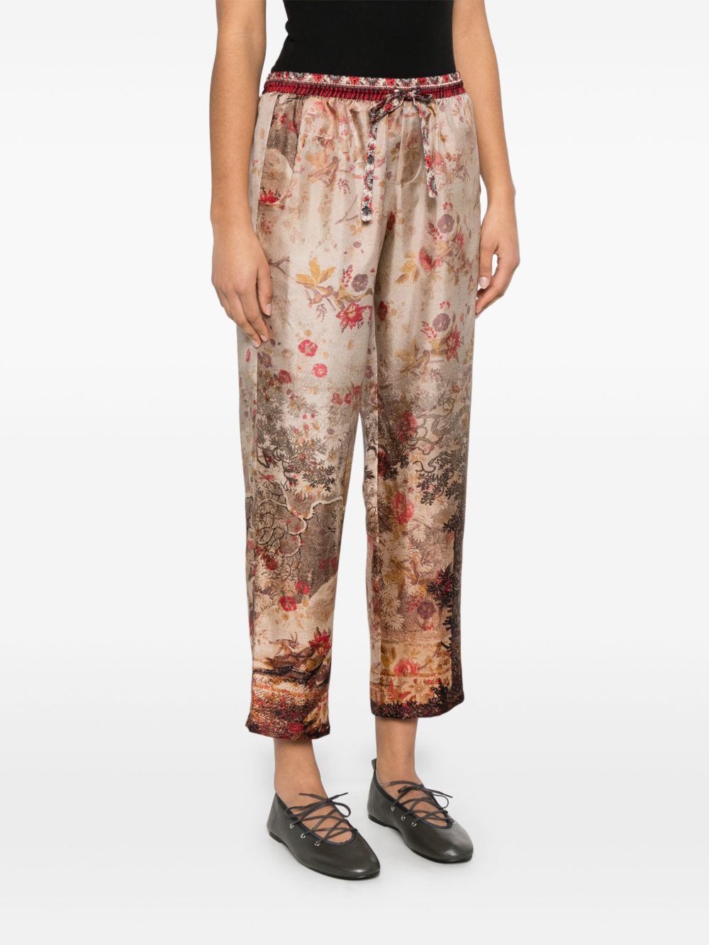 Pierre Louis Mascia Silk Trousers