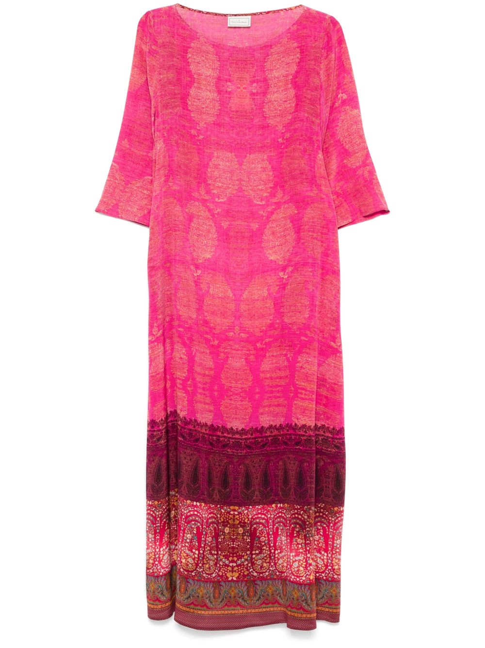 Pierre Louis Mascia Graphic Print Maxi Dress In Fuchsia