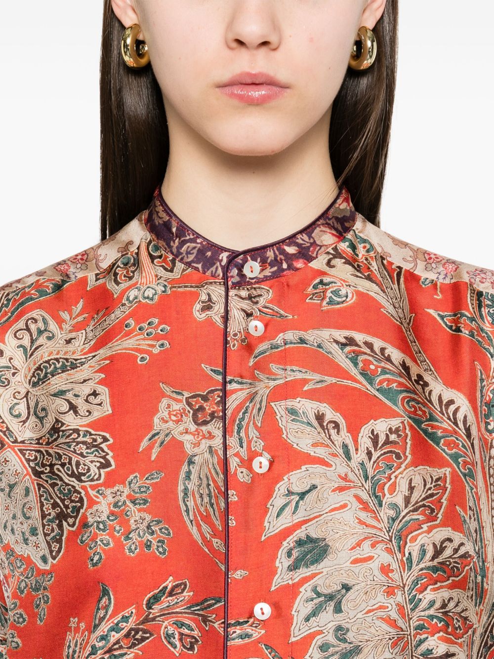 Pierre Louis Mascia Silk Shirt In Red