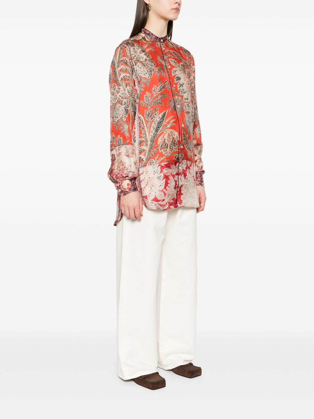 Pierre Louis Mascia Silk Shirt In Red