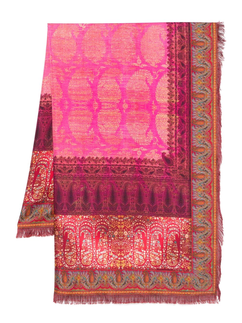 Pierre Louis Mascia Silk Scarf In Fuchsia