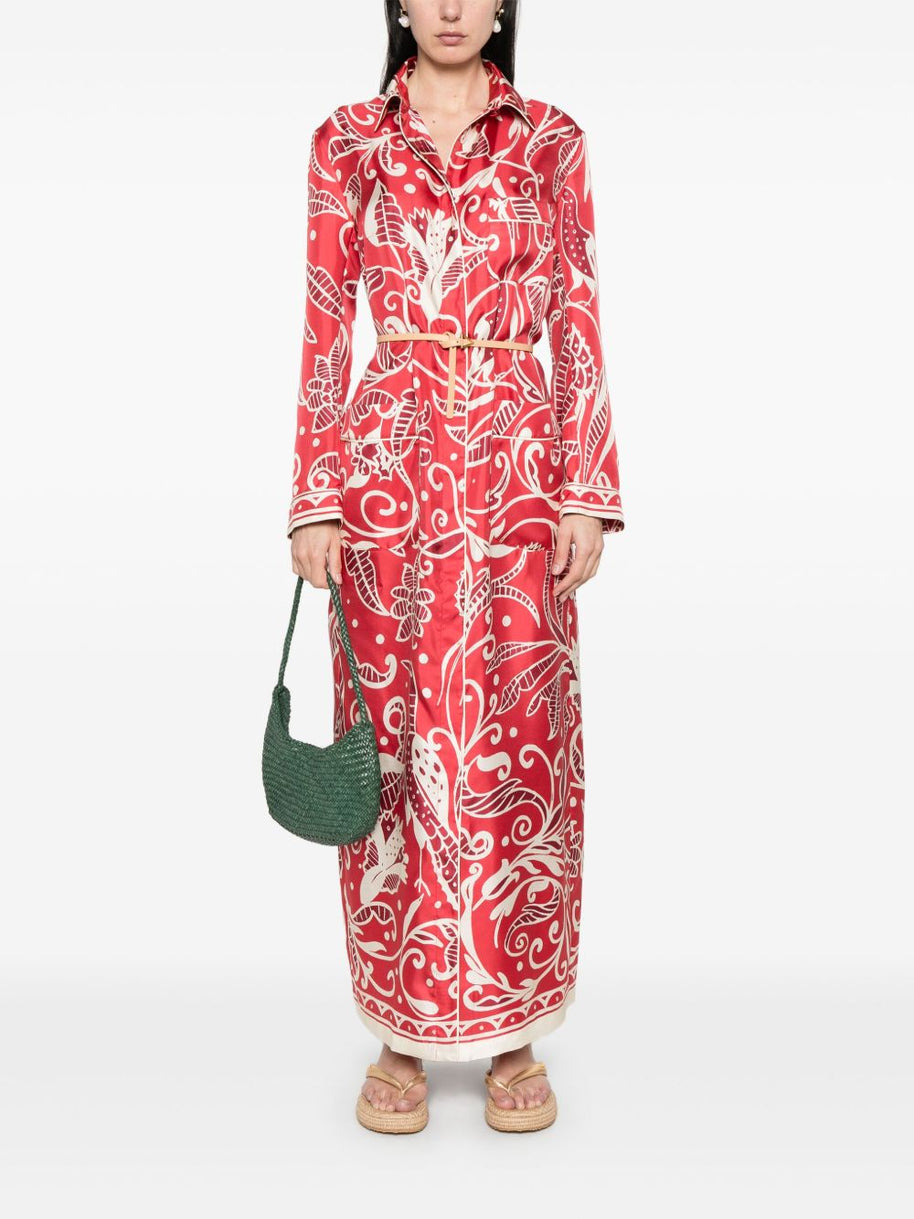 F.R.S . Pentesilea Maxi Dress In Red