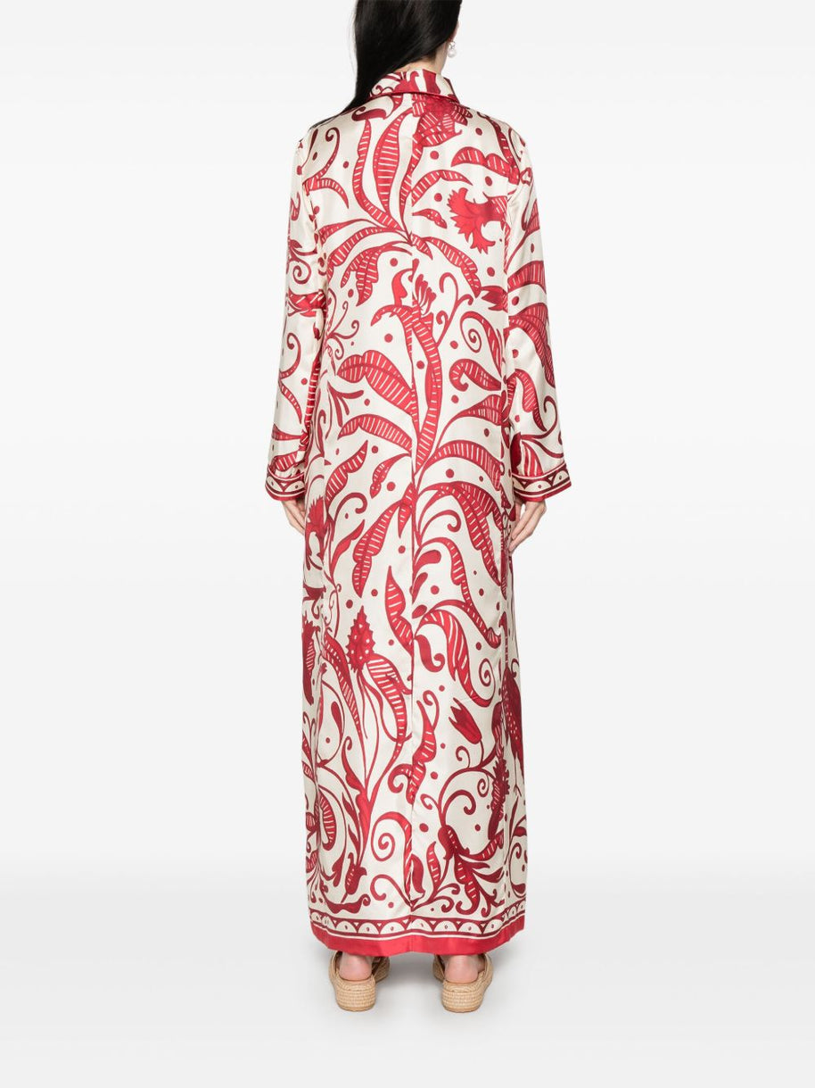 F.R.S . Silk Maxi Dress In White