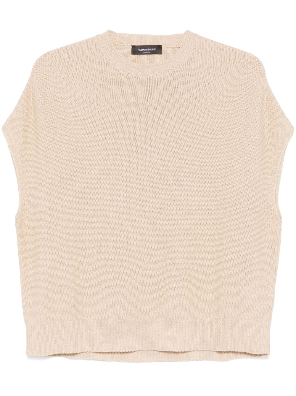 Fabiana Filippi Crewneck Sweater With Linen Blend