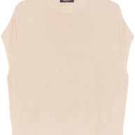 Fabiana Filippi Crewneck Sweater With Linen Blend