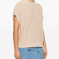 Fabiana Filippi Crewneck Sweater With Linen Blend