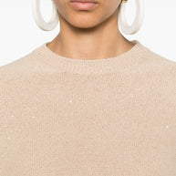 Fabiana Filippi Crewneck Sweater With Linen Blend