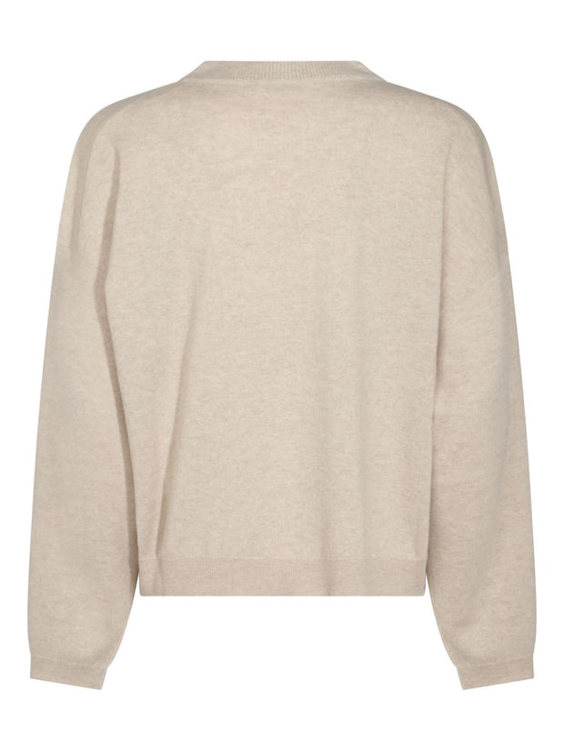 Brunello Cucinelli Silk And Wool Blended Sweater - Beige
