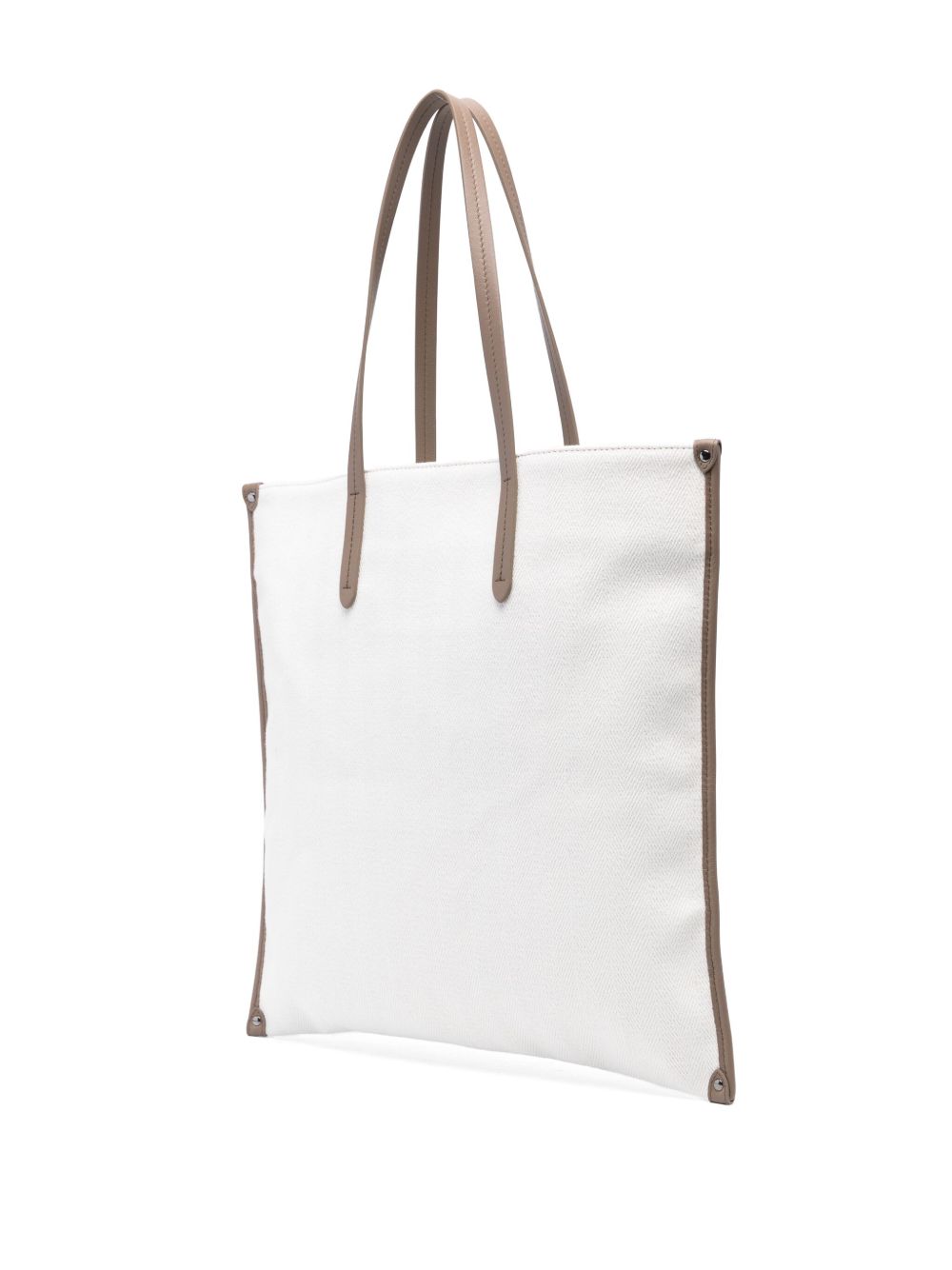 Brunello Cucinelli Cotton And Linen Tote Bag In White