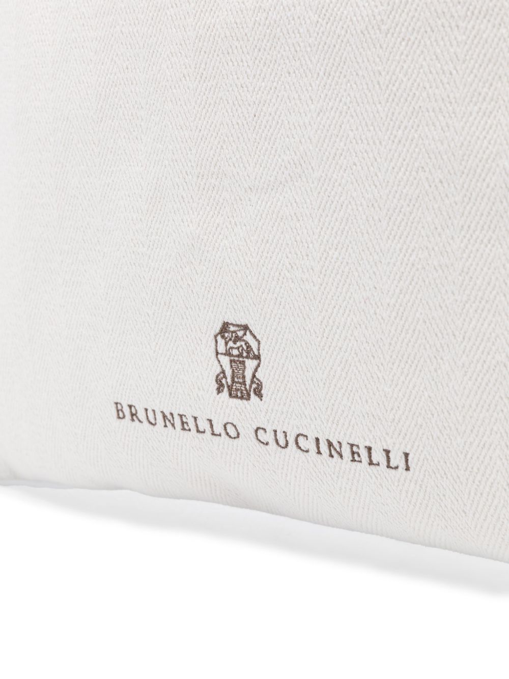 Brunello Cucinelli Cotton And Linen Tote Bag In White