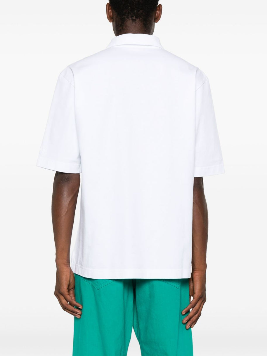 Marni Organic Cotton Polo Shirt In White
