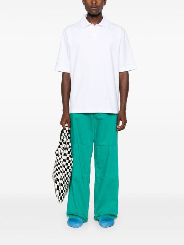 Marni Organic Cotton Polo Shirt In White