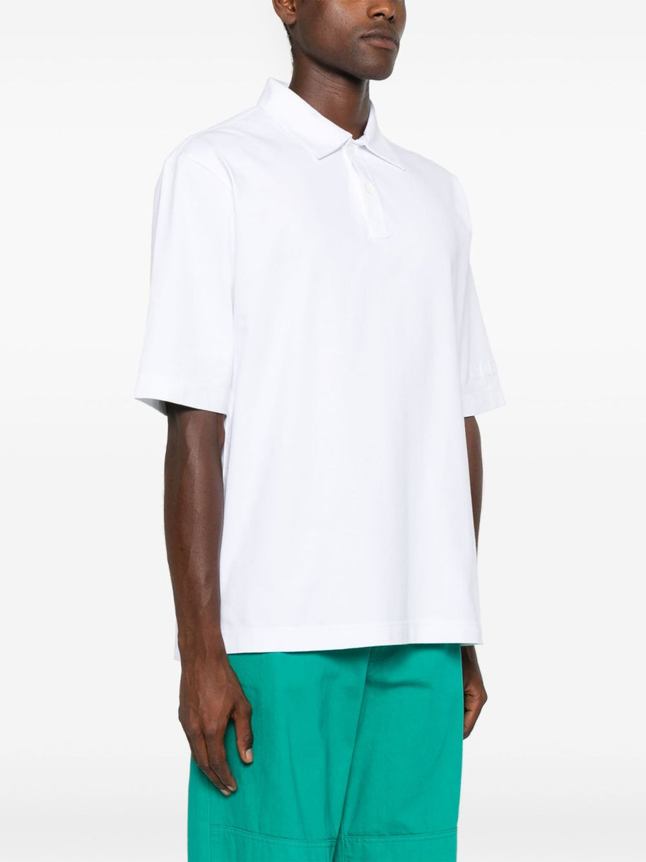 Marni Organic Cotton Polo Shirt In White