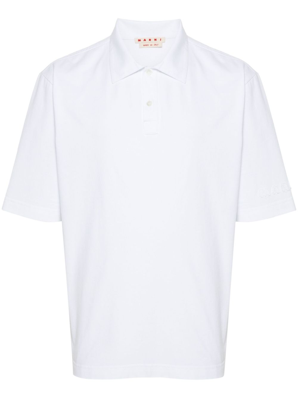 Marni Organic Cotton Polo Shirt In White