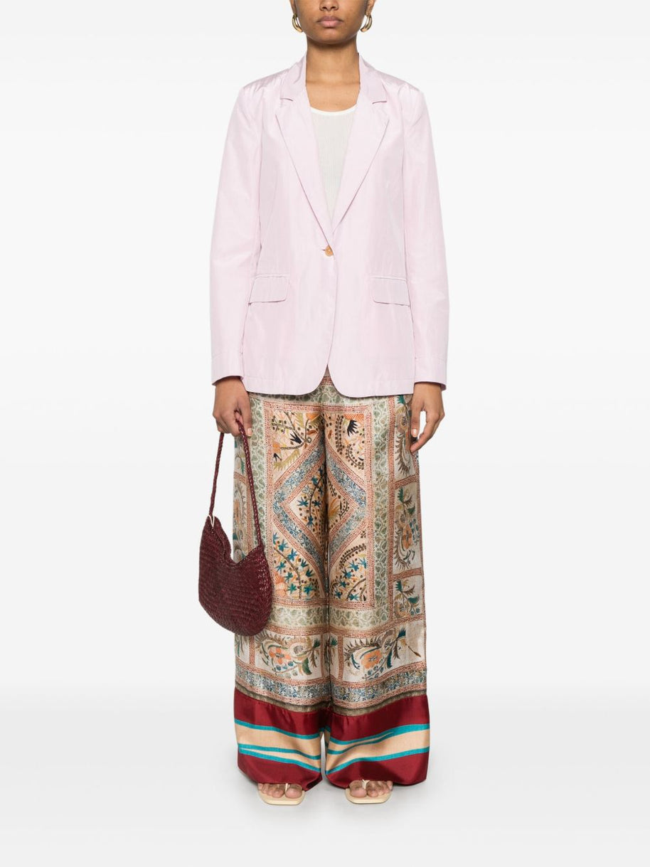 Pierre Louis Mascia Aloe Silk Palazzo Pants