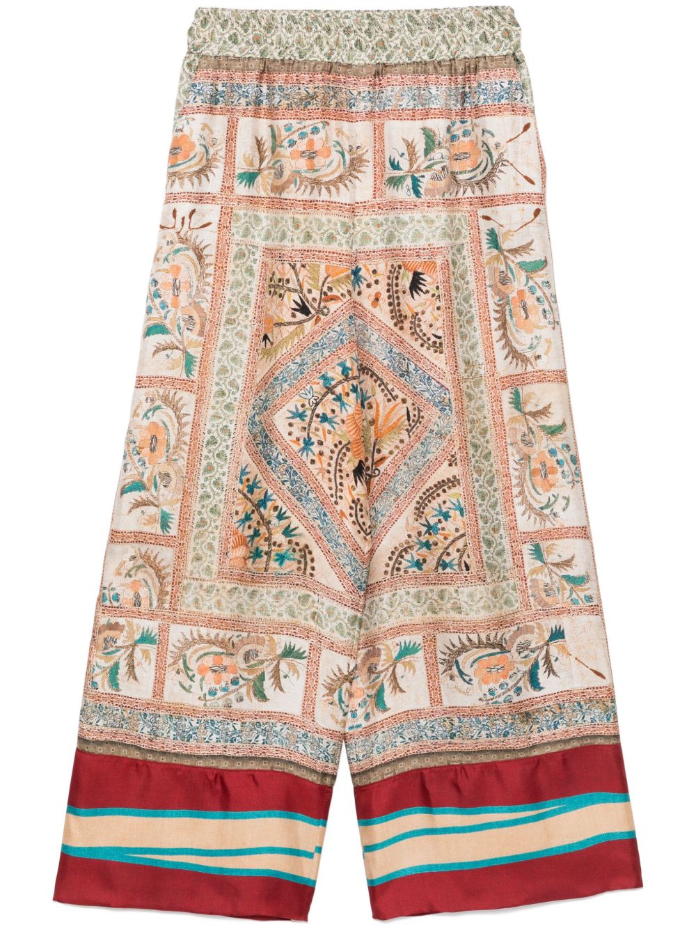 Pierre Louis Mascia Aloe Silk Palazzo Pants