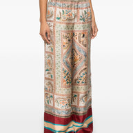 Pierre Louis Mascia Aloe Silk Palazzo Pants