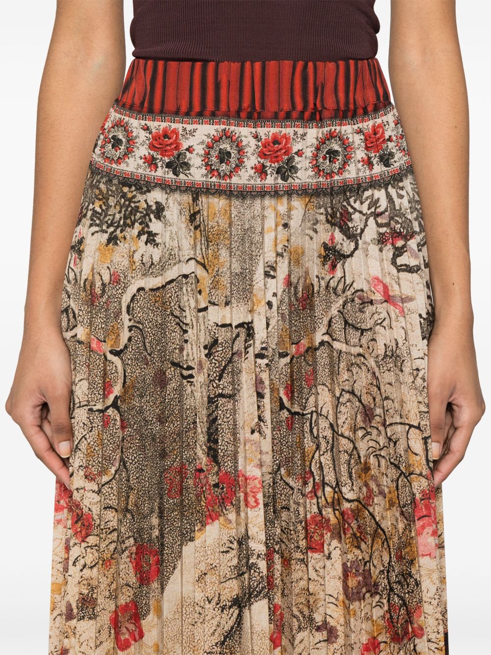 Pierre Louis Mascia Ceto Silk Skirt In Brown