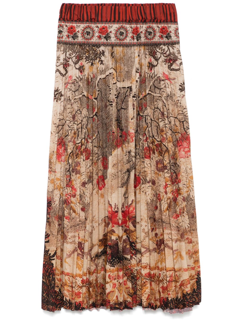 Pierre Louis Mascia Ceto Silk Skirt In Brown