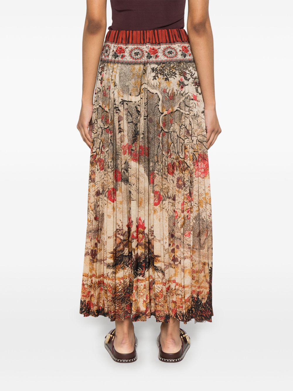 Pierre Louis Mascia Ceto Silk Skirt In Brown