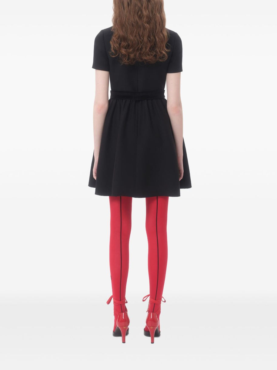 Valentino Fit And Flare Mini Dress In Black