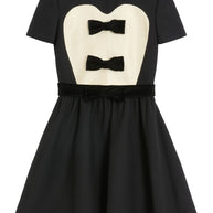 Valentino Fit And Flare Mini Dress In Black