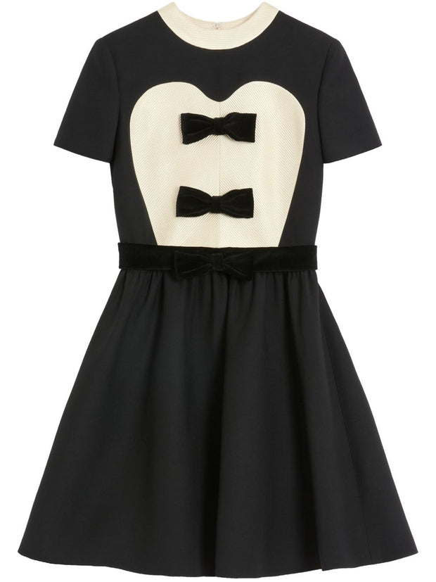 Valentino Fit And Flare Mini Dress In Black