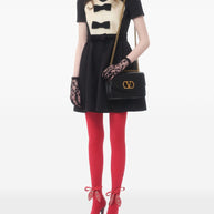 Valentino Fit And Flare Mini Dress In Black