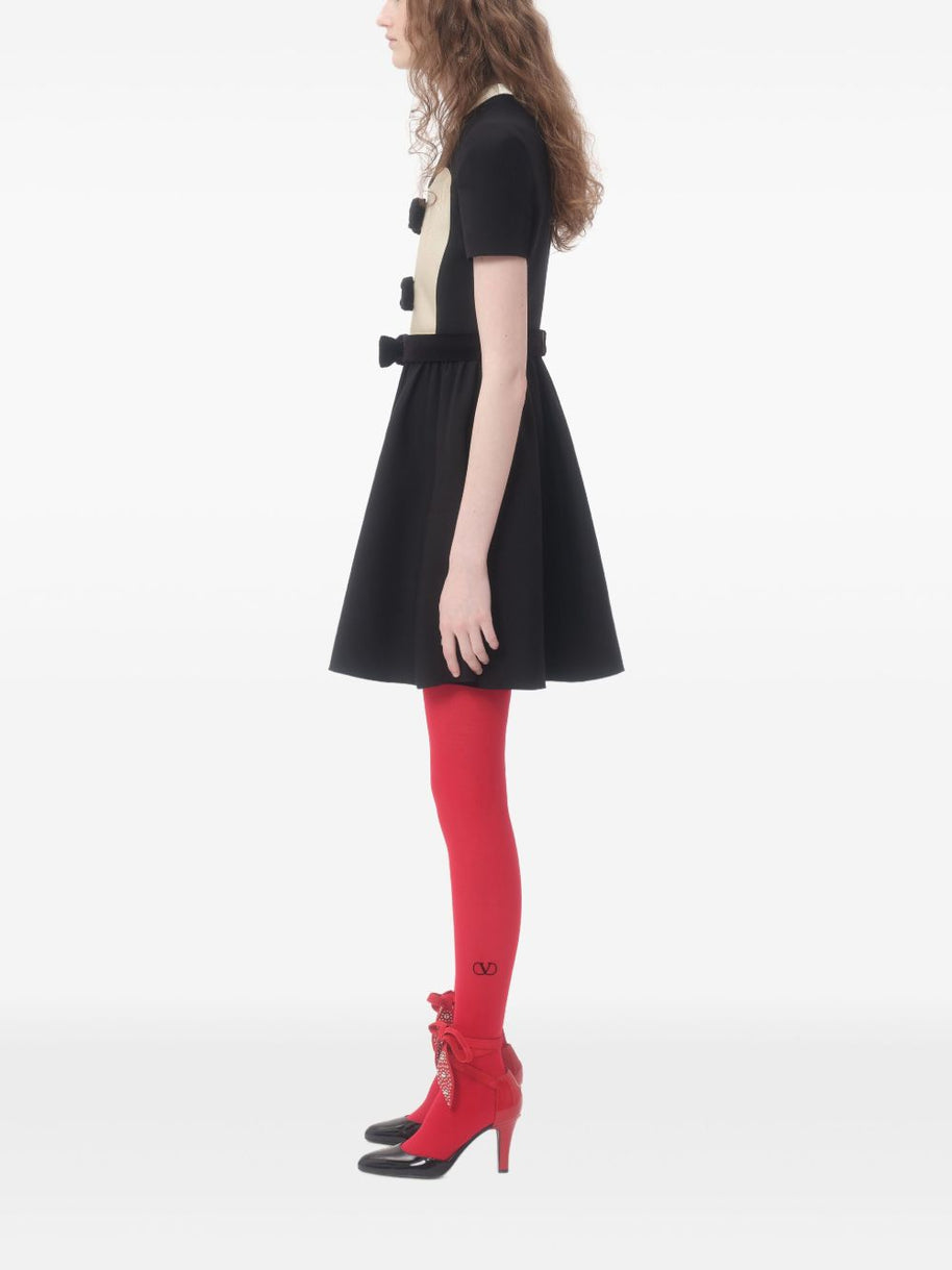 Valentino Fit And Flare Mini Dress In Black