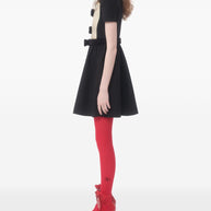 Valentino Fit And Flare Mini Dress In Black
