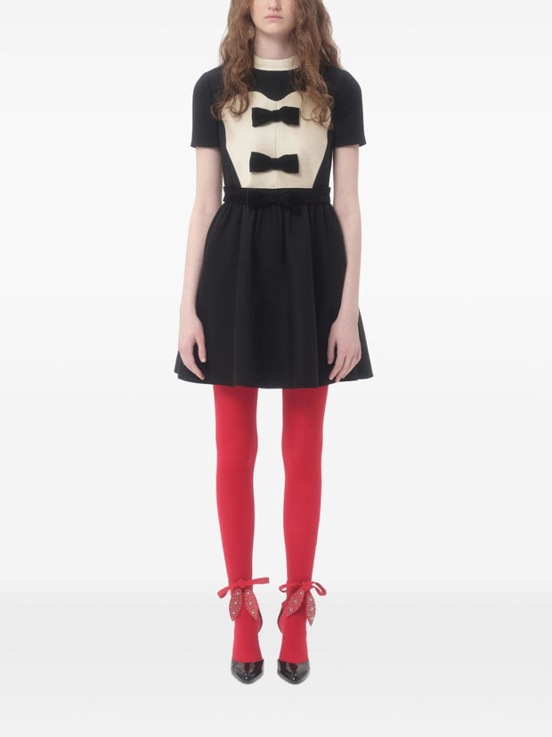 Valentino Fit And Flare Mini Dress In Black